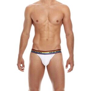 Mundo Unico Mens Pride Jockstrap Microfiber Sheer Underwear Size Medium or Large